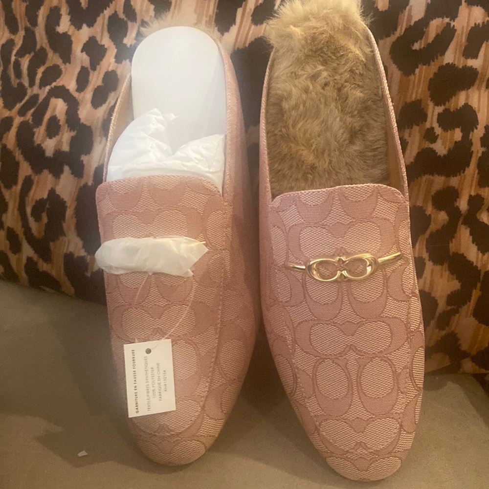 - Coach lined mules. Furry, so comfortable.